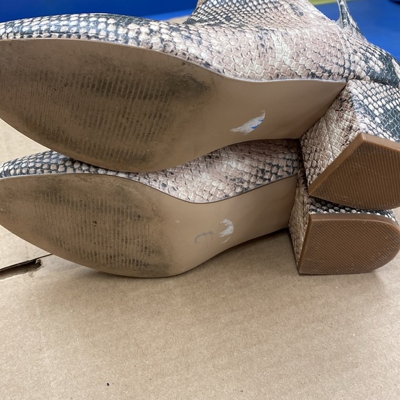 Steve Madden Rockir‎ Snakeskin Embossed Ankle Boots Women's 7.5 - Picture 7 of 8